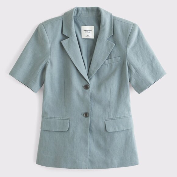 ABERCROMBIE & FITCH short sleeve linen blazer (XL) - Picture 1 of 15